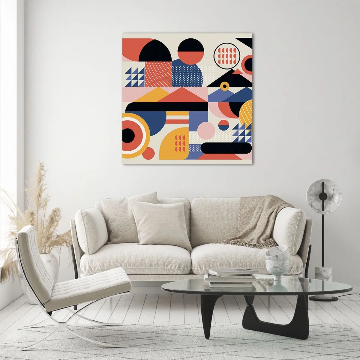 Üveg kép - Összetétel: játszadozzunk - 70x70 cm