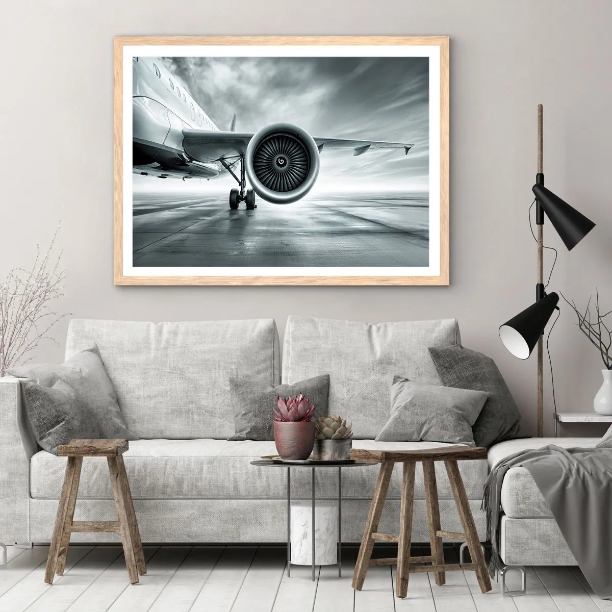 Poszter világos tölgy keretben - Van erő! - 100x70 cm