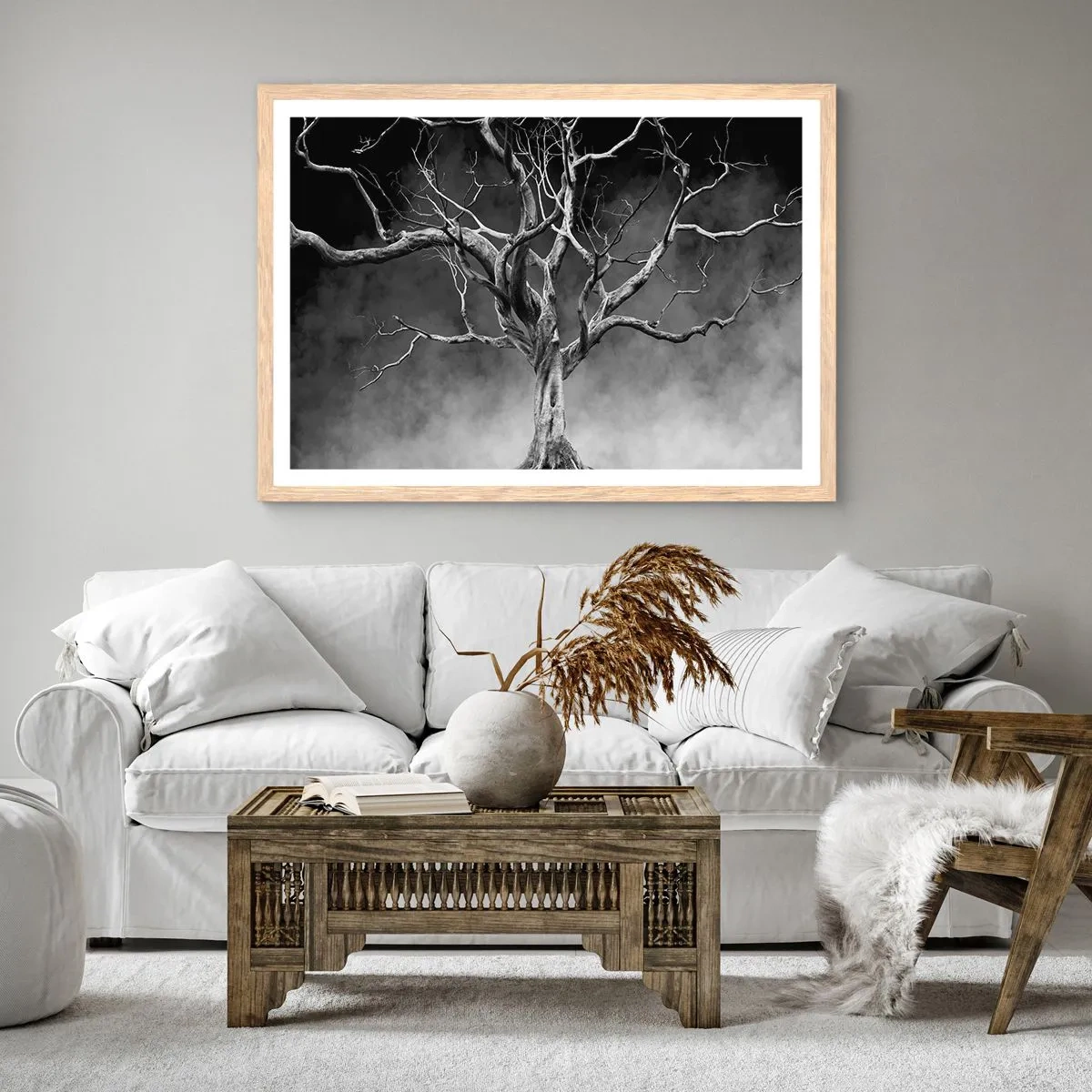 Poszter világos tölgy keretben - Ősi és szent - 100x70 cm