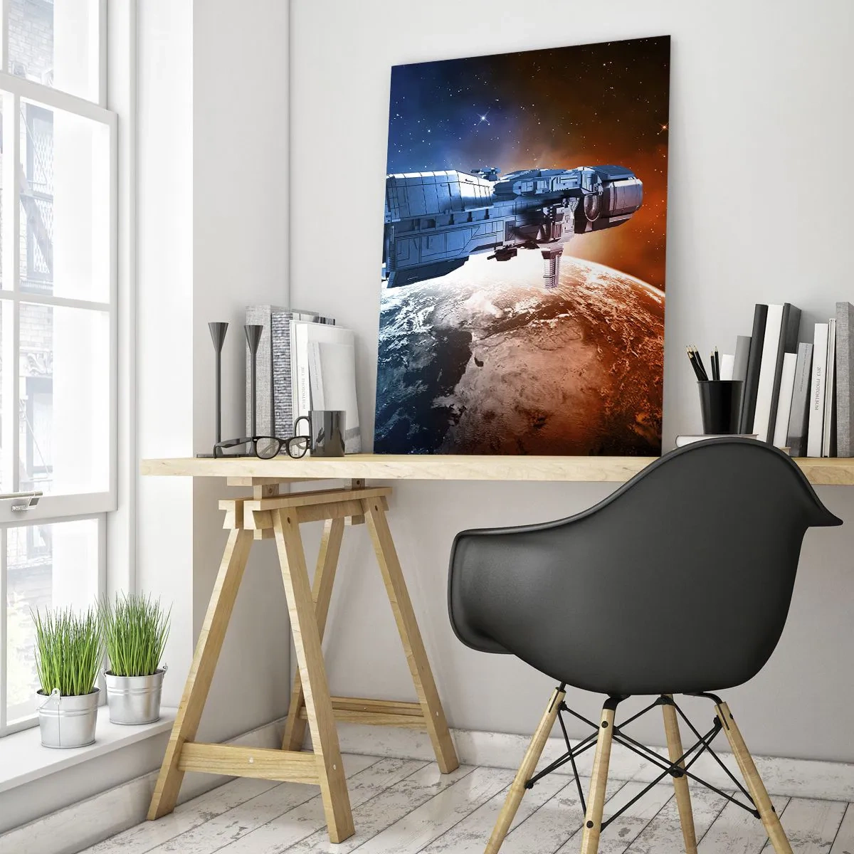 Üveg kép - Óvatos megfigyelő - 50x70 cm