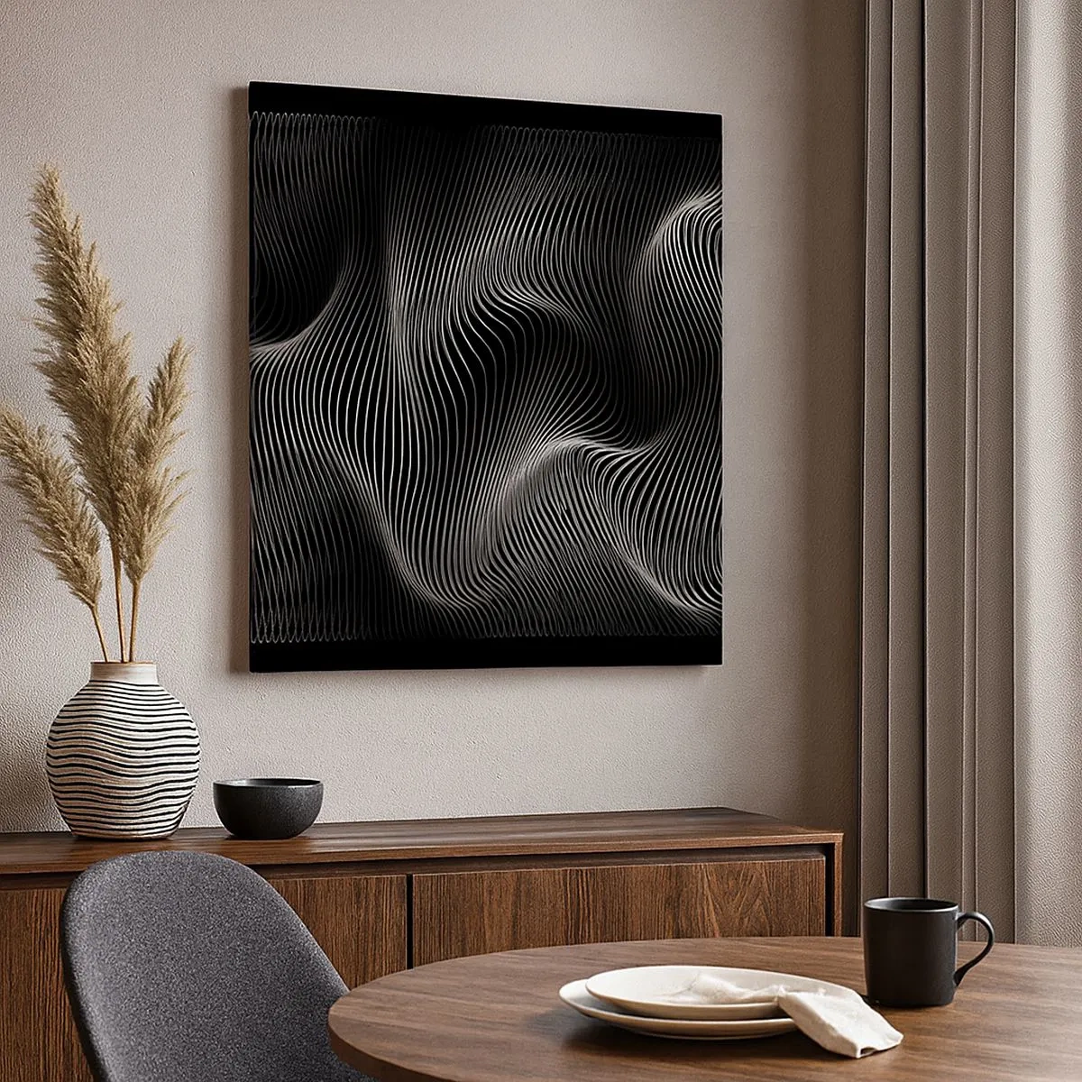 Vászonkép - A fény tánca a térben - 30x30 cm