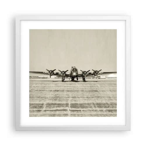 Poszter fekete keretben - Mint mindig készen - 40x40 cm