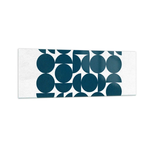 Üveg kép - Körök és félkörök - 140x50 cm