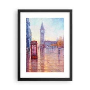 Poszter fehér keretben -  Őszi nap Londonban - 30x40 cm