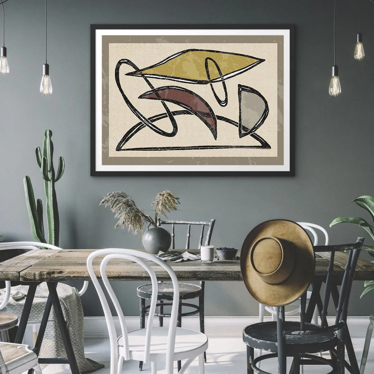 Poszter fehér keretben - Függőlegesek és vízszintek - 40x30 cm