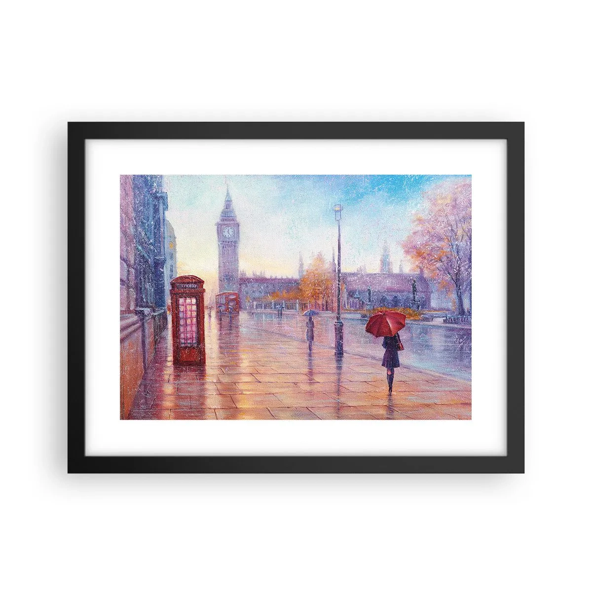 Poszter fehér keretben - Őszi nap Londonban - 40x30 cm