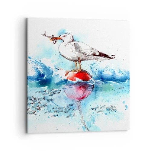 Vászonkép - Sikeres fogás - 70x70 cm