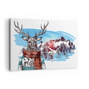 Vászonkép - Még a szarvas sem fázik  - 100x70 cm