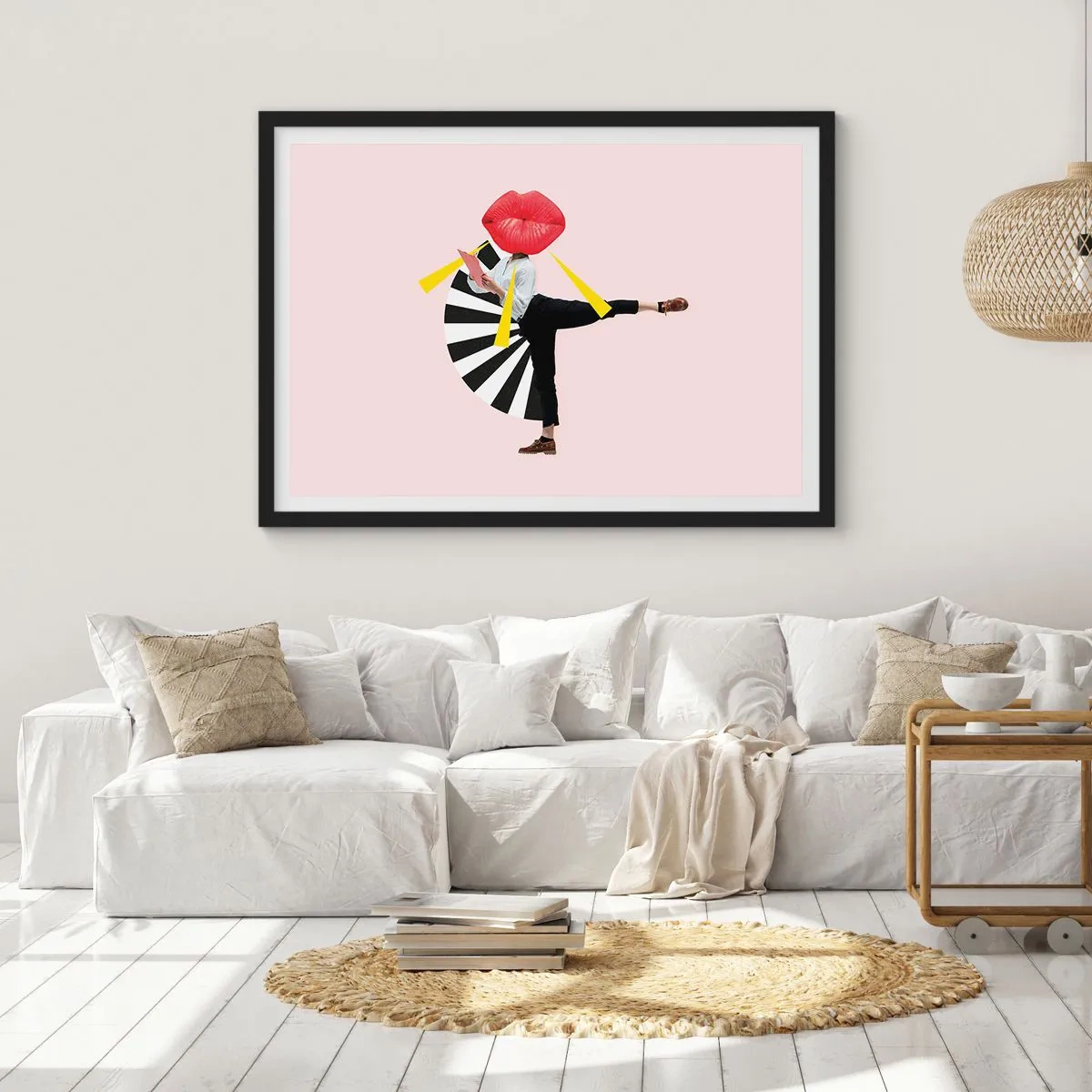 Poszter fehér keretben - Szürreális pop art - 50x40 cm