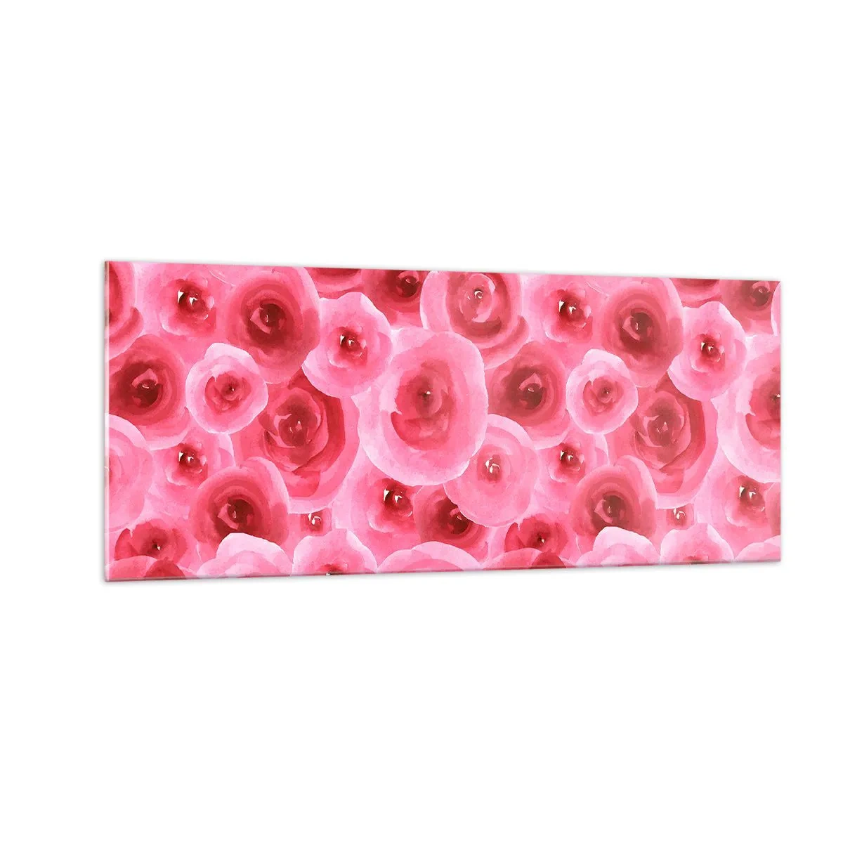 Üveg kép - Rózsák alul és felül - 100x40 cm