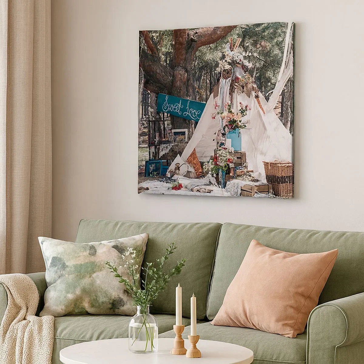 Vászonkép - Make love… - 30x30 cm