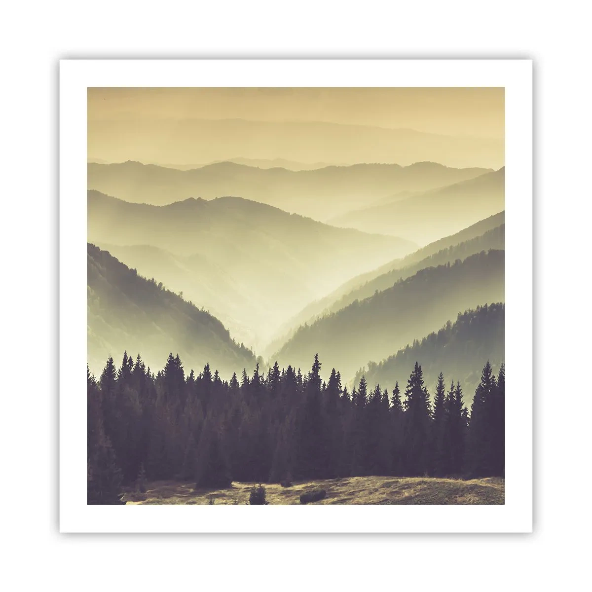 Poszter - Hegyeken túl… - 60x60 cm