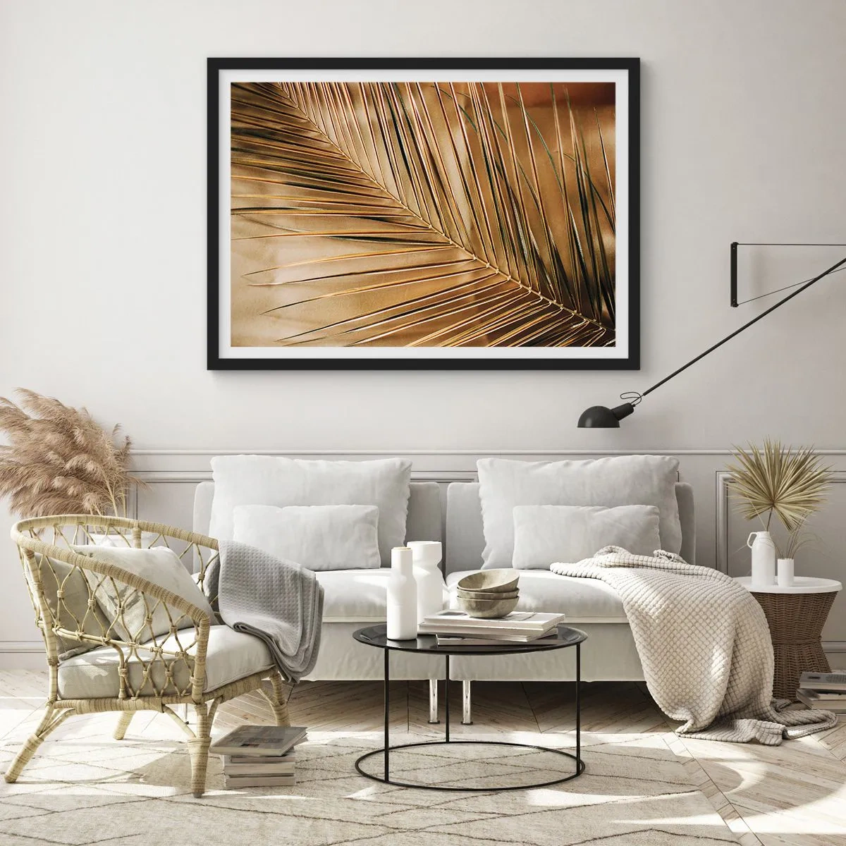 Poszter fehér keretben - Természetes oszlopsor - 100x70 cm