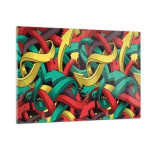 Üveg kép - Melyik az út a cél felé? - 120x80 cm