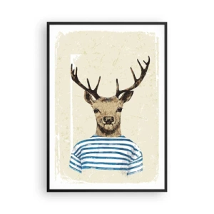 Poszter fehér keretben - Mert szeretem a csíkos pólókat! - 70x100 cm