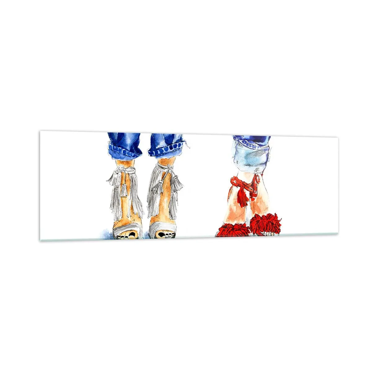 Üveg kép - Talán elmegyünk sétálni? - 160x50 cm