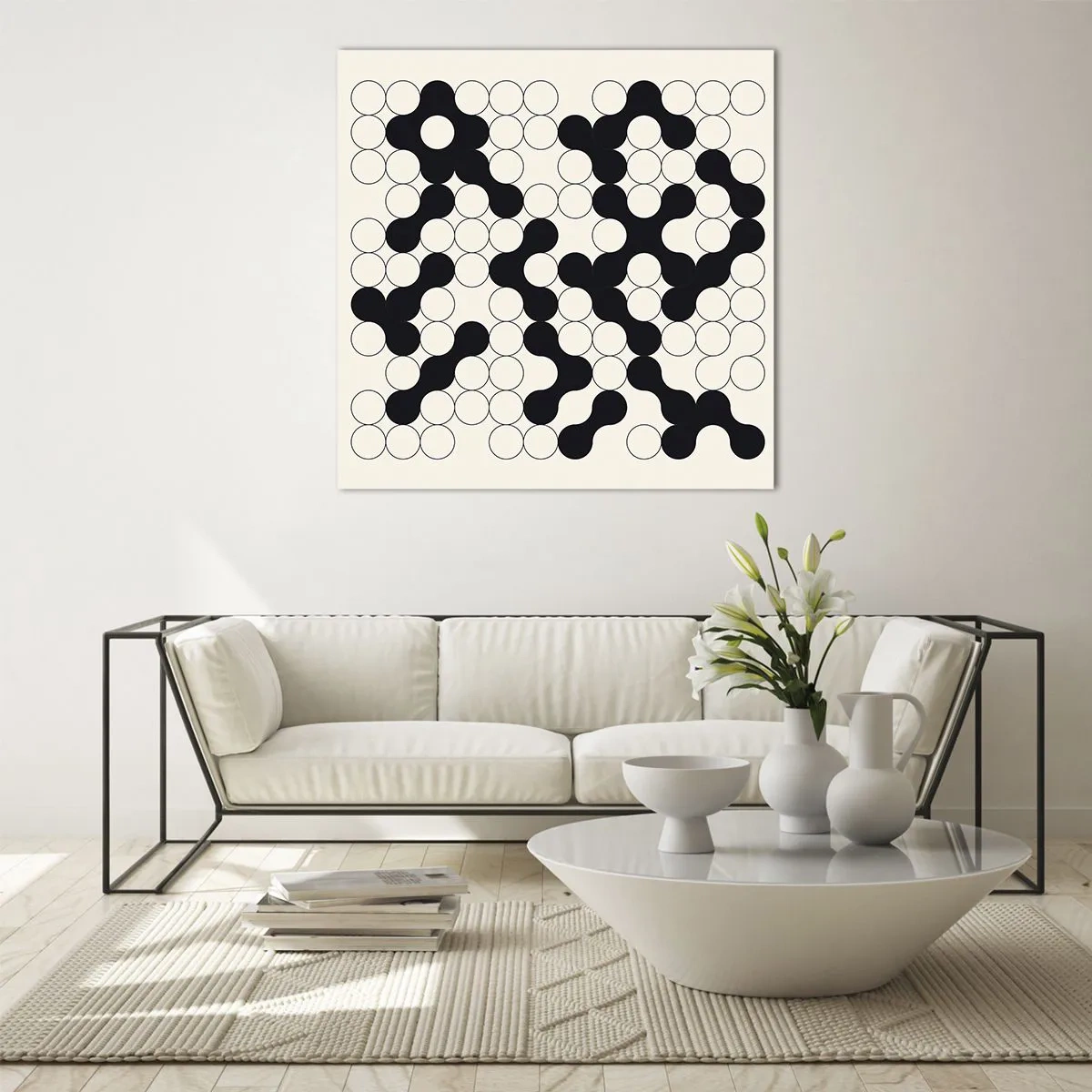 Üveg kép - Kínai játék - variáció - 60x60 cm