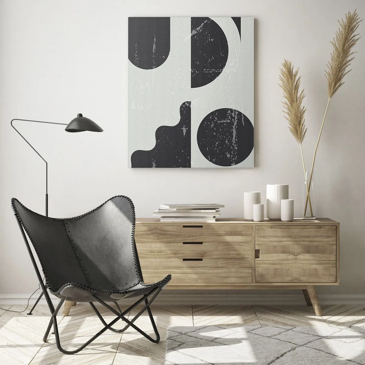 Üveg kép - Kompozíció fent és lent - 50x70 cm