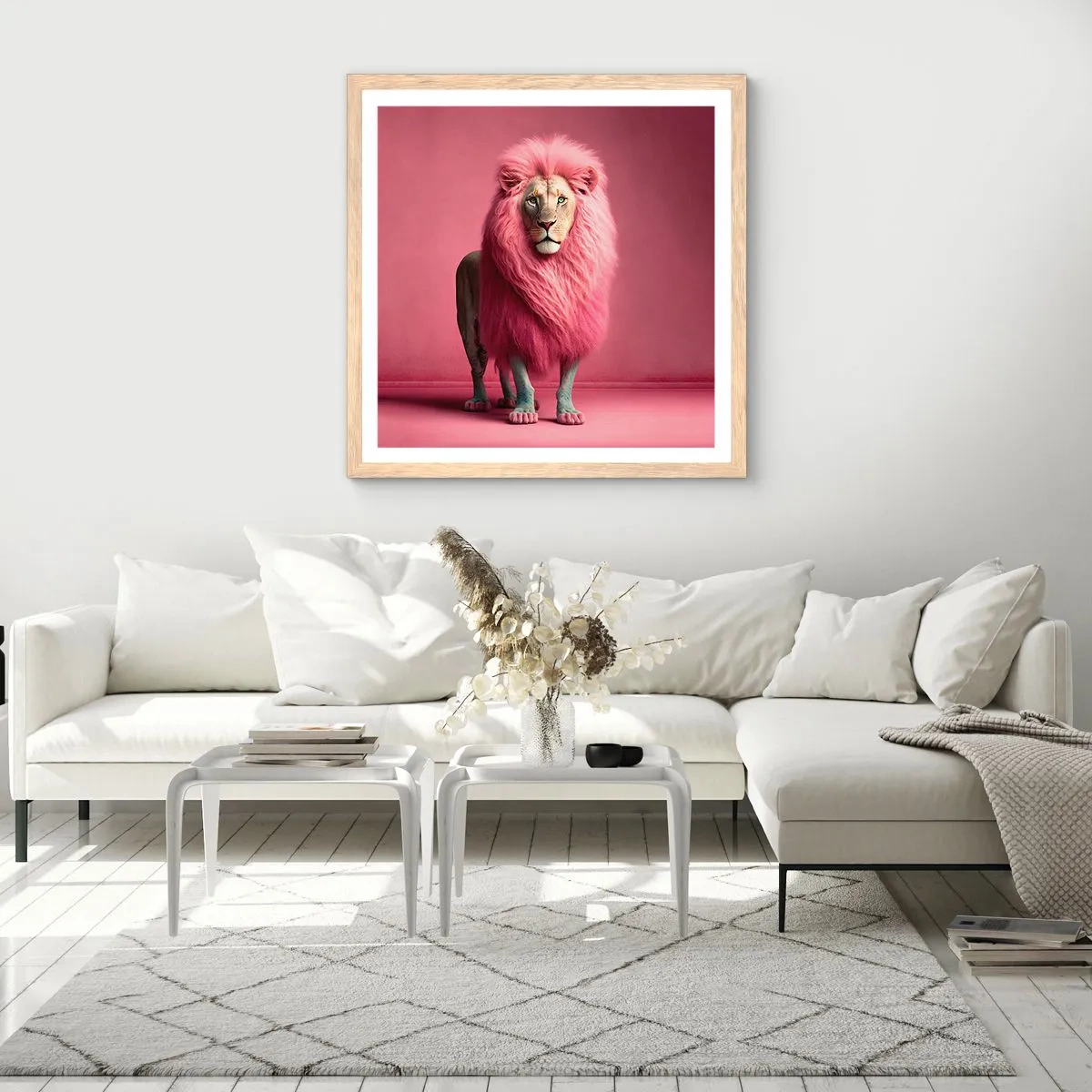 Poszter világos tölgy keretben - És már nem félsz - 50x50 cm