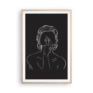 Poszter világos tölgy keretben - A szépség csendben virágzik - 61x91 cm