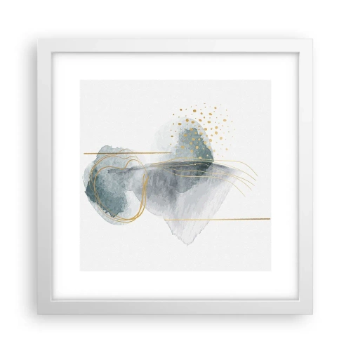 Poszter fekete keretben - A szürkeség és az arany kapcsolatáról - 30x30 cm