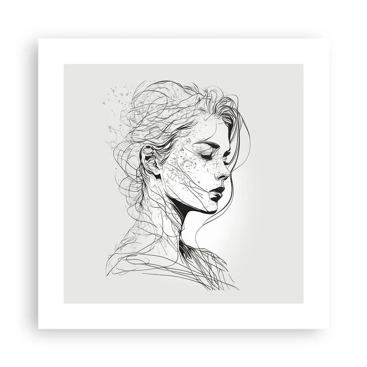 Poszter - Portré álmodozásban - 40x40 cm