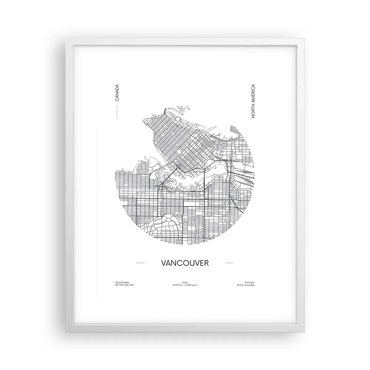 Poszter fekete keretben - Vacouver anatómiája - 40x50 cm