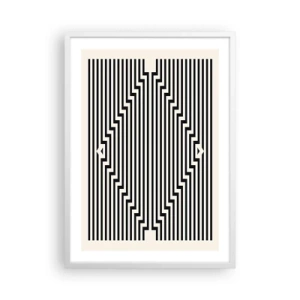 Poszter fekete keretben - Geometrikus illúzió - 50x70 cm