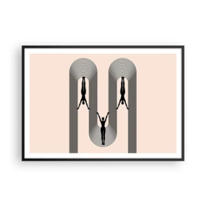 Poszter fehér keretben - Fejjel lefelé - 100x70 cm