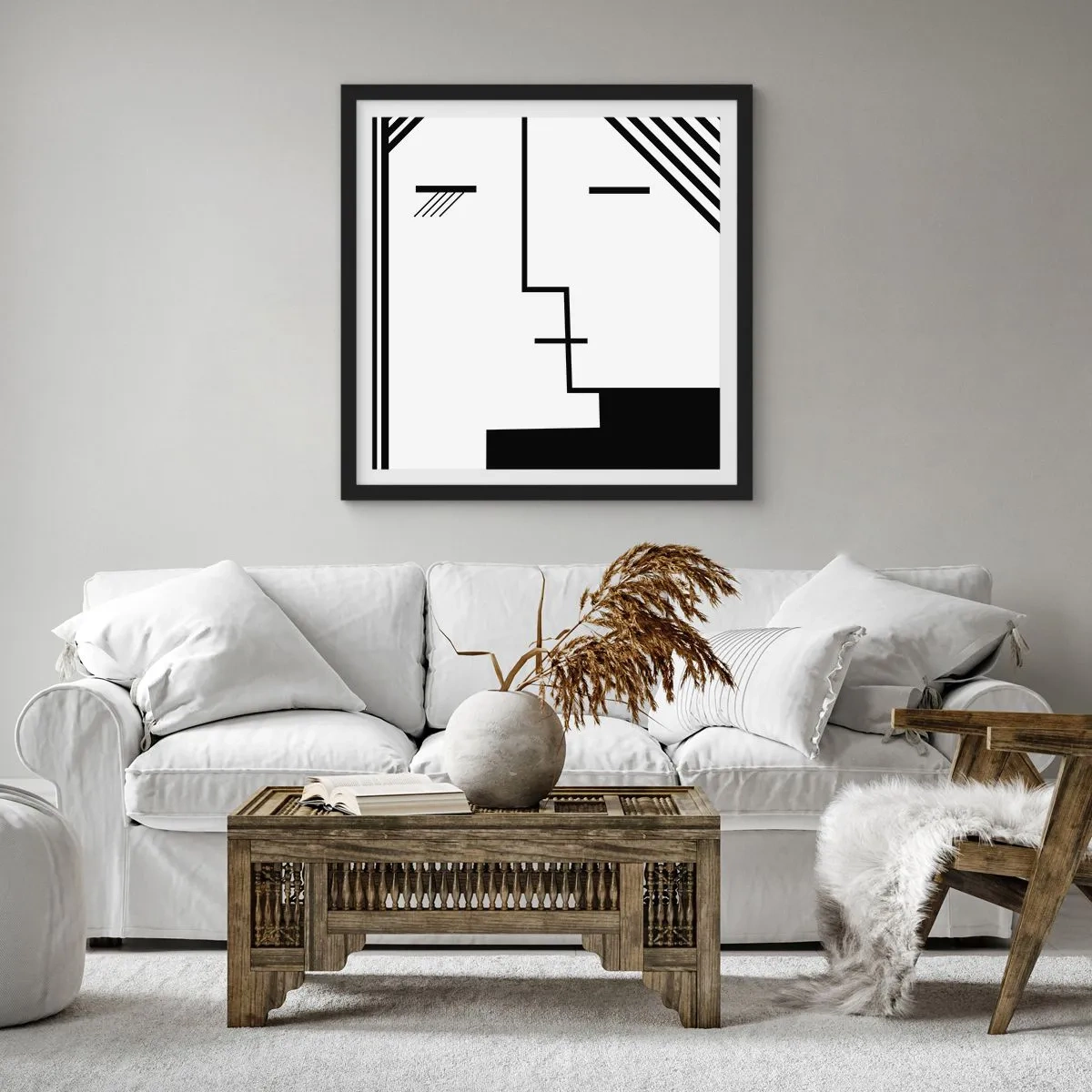 Poszter fehér keretben - Egyszerűen egy csók - 60x60 cm