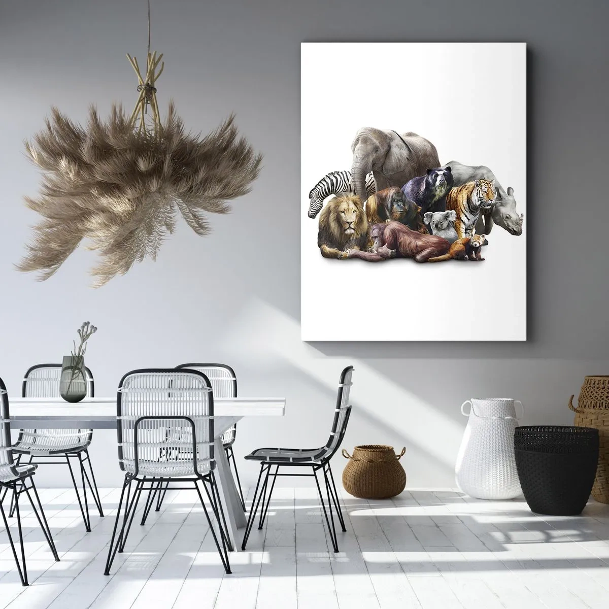 Vászonkép - Afrikai családi fotózás - 65x120 cm