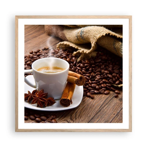 Poszter világos tölgy keretben - Fűszeres íz és illat - 60x60 cm