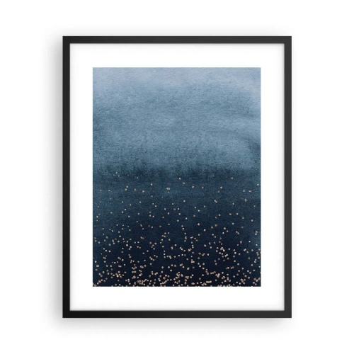 Poszter fehér keretben - Kompozíció - kék fázisok - 40x50 cm