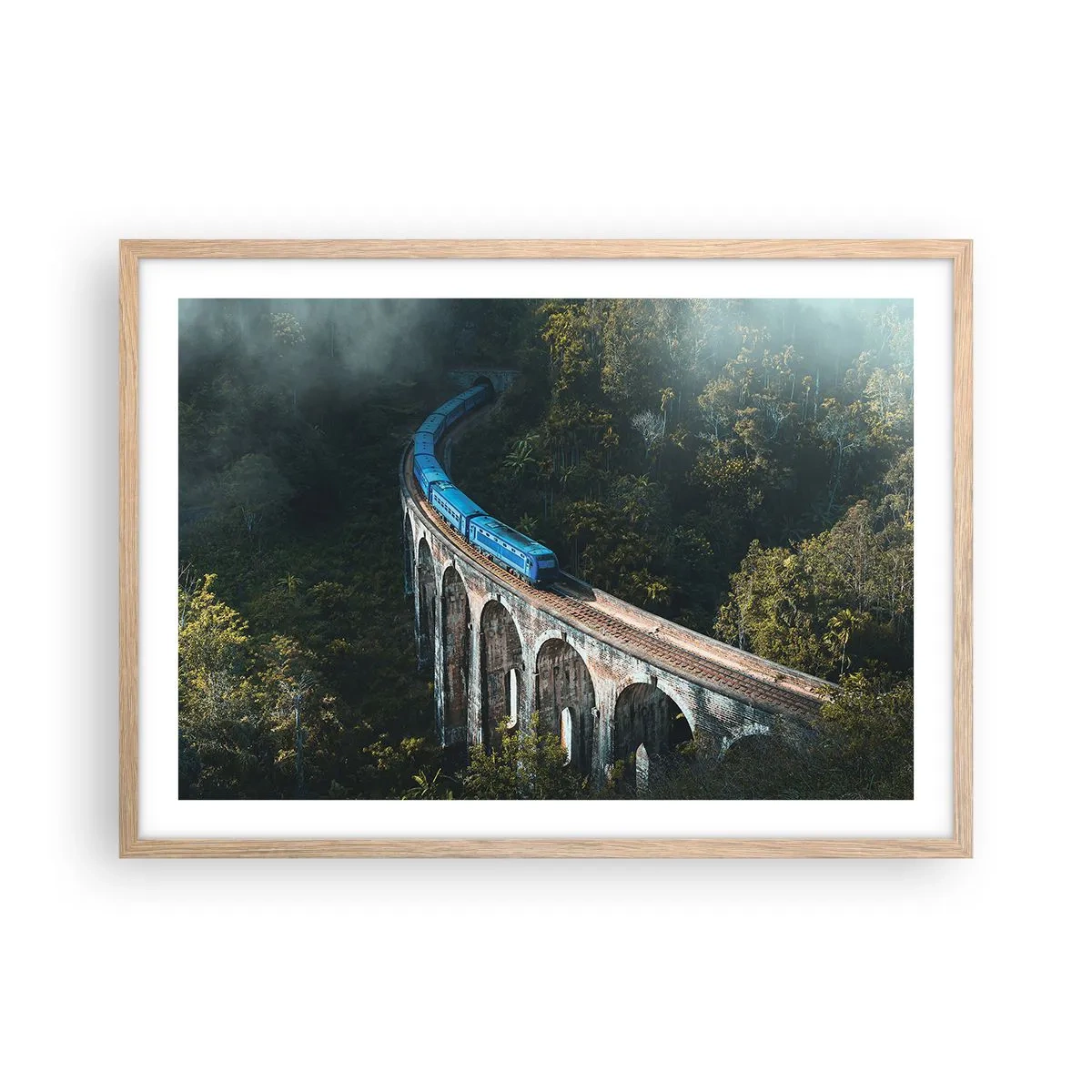 Poszter világos tölgy keretben - Vonzódás a természethez   - 70x50 cm