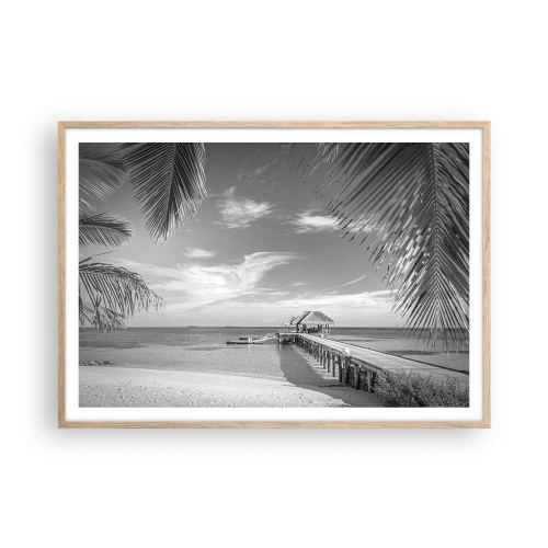 Poszter világos tölgy keretben - Emlék vagy álom? - 100x70 cm