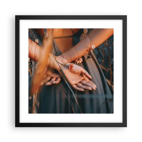 Poszter fehér keretben - Kapcsolatban a természettel - 40x40 cm