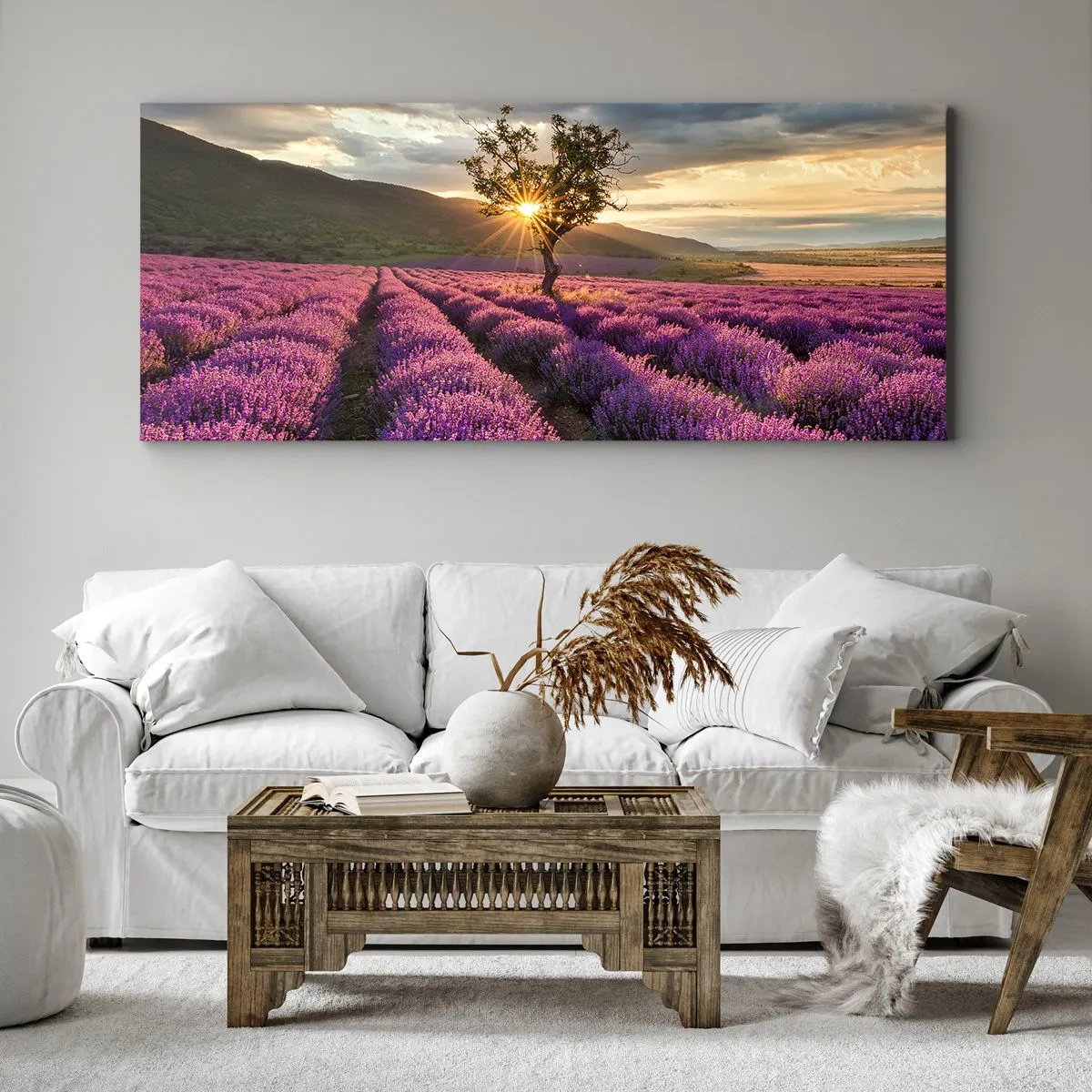 Vászonkép - Lila színű illat - 100x40 cm