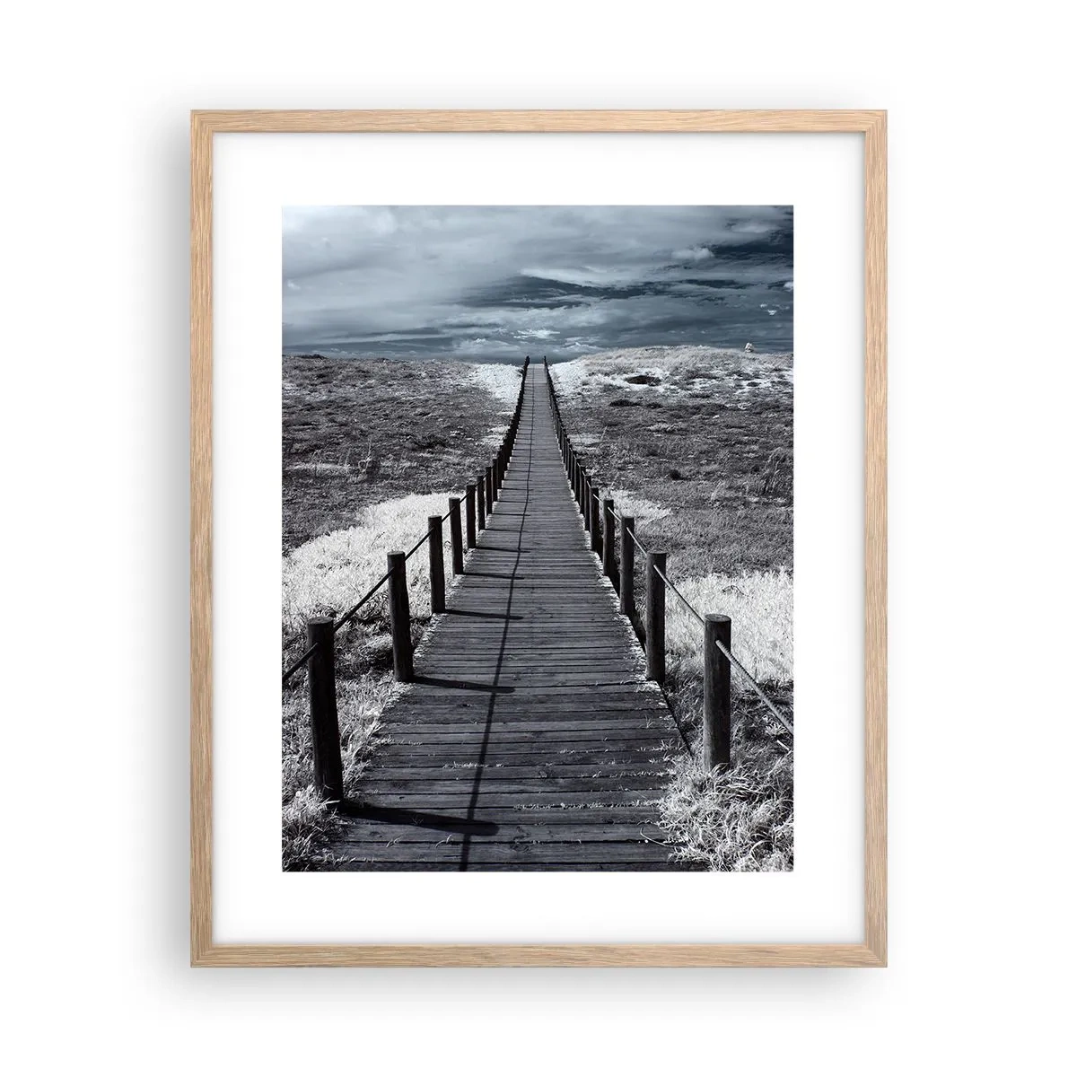 Poszter világos tölgy keretben - Közvetlenül a tengerparton - 40x50 cm