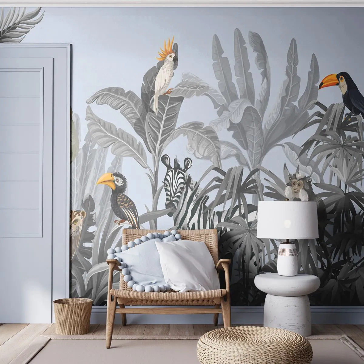 Fotótapéta Premium Sand - Afrikai mese - Absztrakció, Dzsungel, Állatok - 100x70 cm