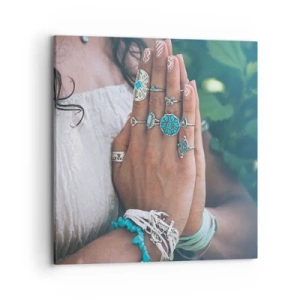 Vászonkép - Üdvözöljük a lét középpontjában - 70x70 cm