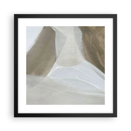 Poszter fehér keretben - Fehér hullámai - 40x40 cm