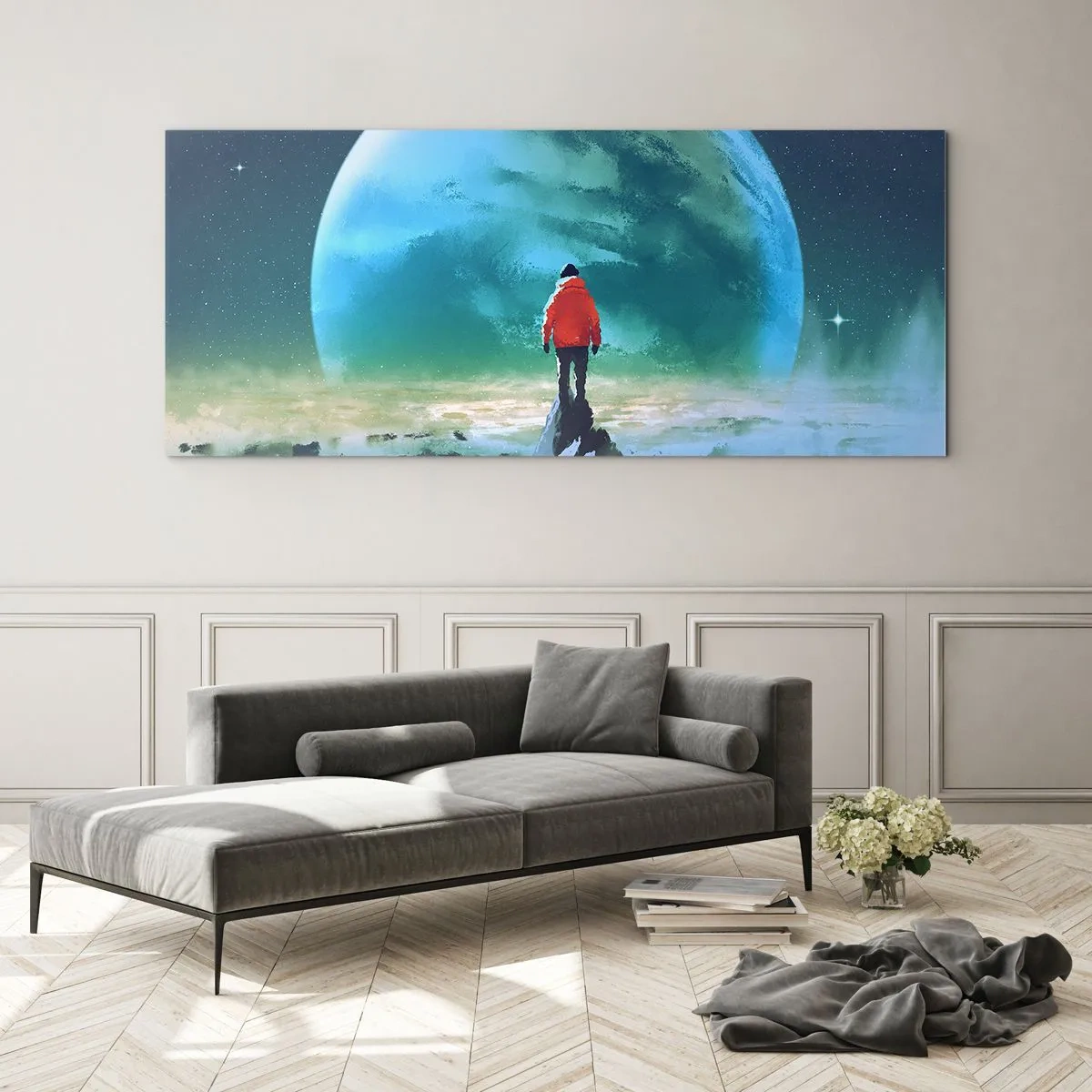 Üveg kép - Az új föld felfedezője - 100x40 cm