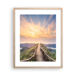 Poszter világos tölgy keretben - Közel az éghez - 40x50 cm