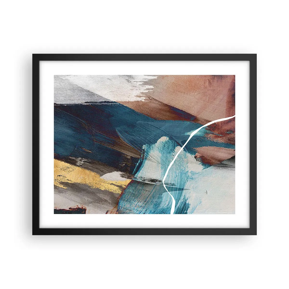 Poszter fehér keretben - Lelkesedéssel és energiával - 50x40 cm