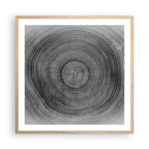 Poszter világos tölgy keretben - Az idők jele - 60x60 cm