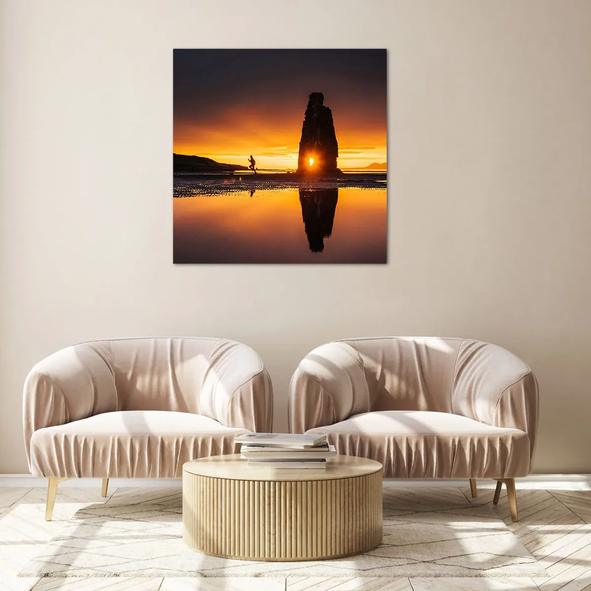 Üveg kép - Csak te és a természet - 70x70 cm