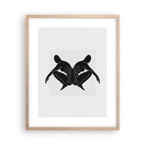 Poszter világos tölgy keretben - Egy közös lélek - 40x50 cm