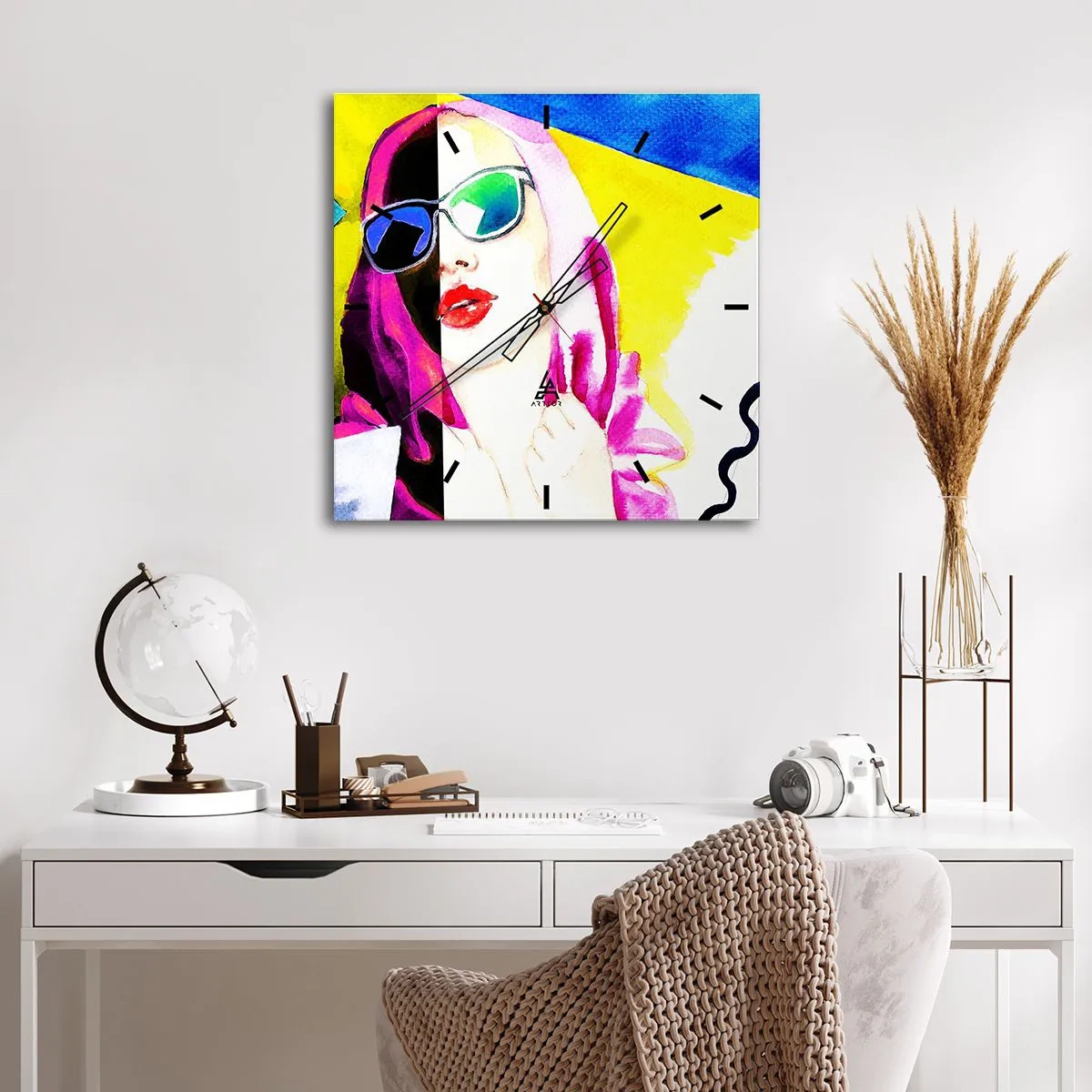 Falióra, Óra - Nem vagyok fehér és nem vagyok fekete - 30x30 cm