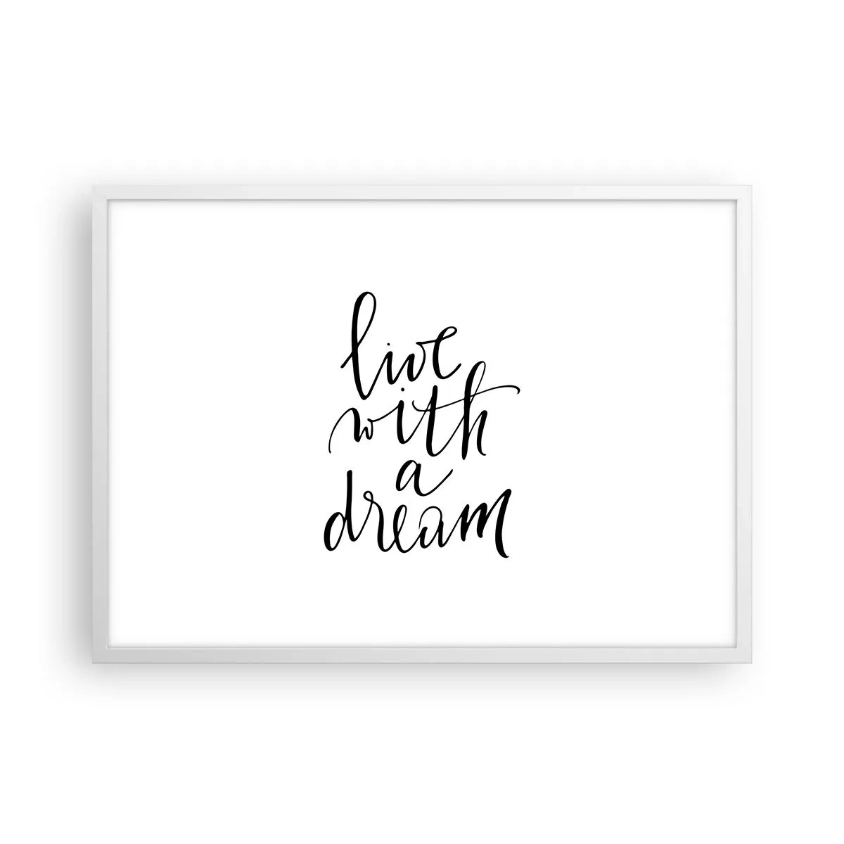 Poszter fekete keretben - Természetesen - 70x50 cm