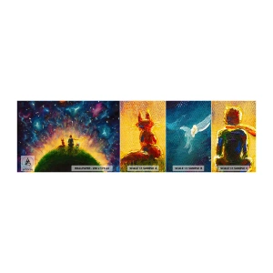 Fotótapéta Minta Öntapadós Deluxe Sticker - Szerelem és barátság – az egész világ - Gyerekeknek, Barátság, Absztrakció - 100x30 cm